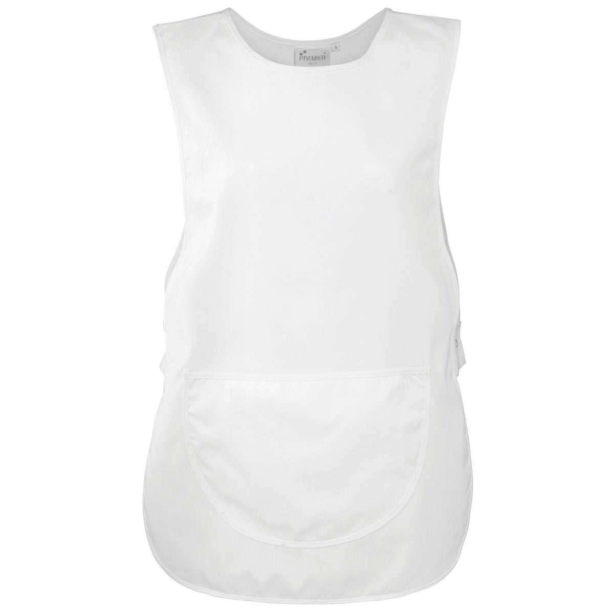 White - Front - Premier Ladies-Womens Pocket Tabard - Workwear (Pack of 2)