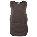 Brown - Front - Premier Ladies-Womens Pocket Tabard - Workwear (Pack of 2)