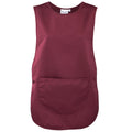 Burgundy - Front - Premier Ladies-Womens Pocket Tabard - Workwear (Pack of 2)