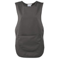Dark Grey - Front - Premier Ladies-Womens Pocket Tabard - Workwear (Pack of 2)