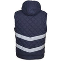 Navy - Back - Yoko Unisex Adults Hi Vis Kensington Hooded Gilet (Pack of 2)