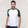 White-Forest - Back - Kariban Mens Short Sleeve Baseball T-Shirt