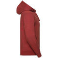Brick Red Melange - Side - Russell Unisex Authentic Melange Hooded Sweatshirt
