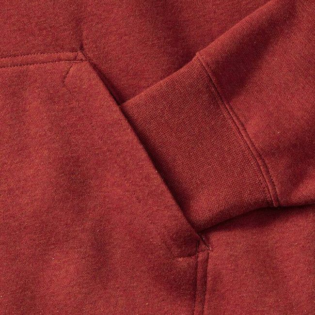 Brick Red Melange - Pack Shot - Russell Unisex Authentic Melange Hooded Sweatshirt