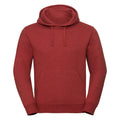 Brick Red Melange - Front - Russell Unisex Authentic Melange Hooded Sweatshirt