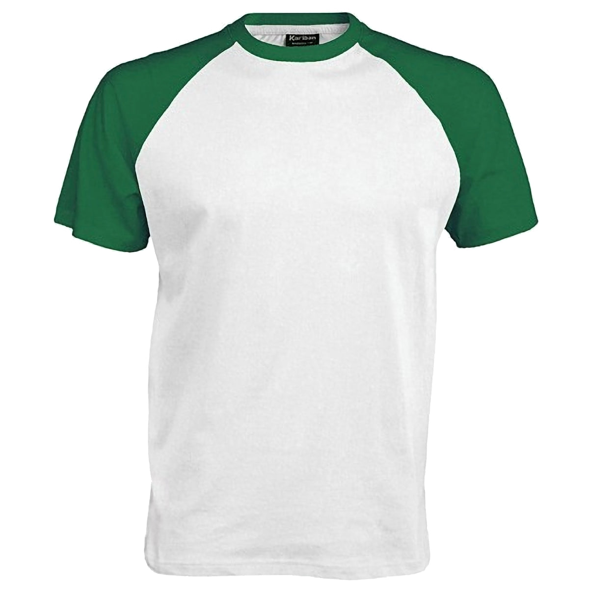 White-Forest - Front - Kariban Mens Short Sleeve Baseball T-Shirt