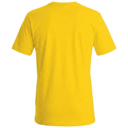 Yellow - Back - Kariban Mens Slim Fit Short Sleeve Crew Neck T-Shirt