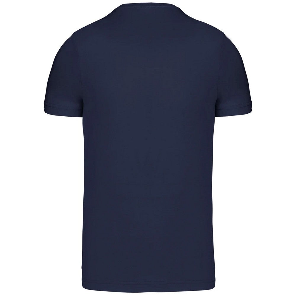 Navy - Back - Kariban Mens Slim Fit Short Sleeve Crew Neck T-Shirt
