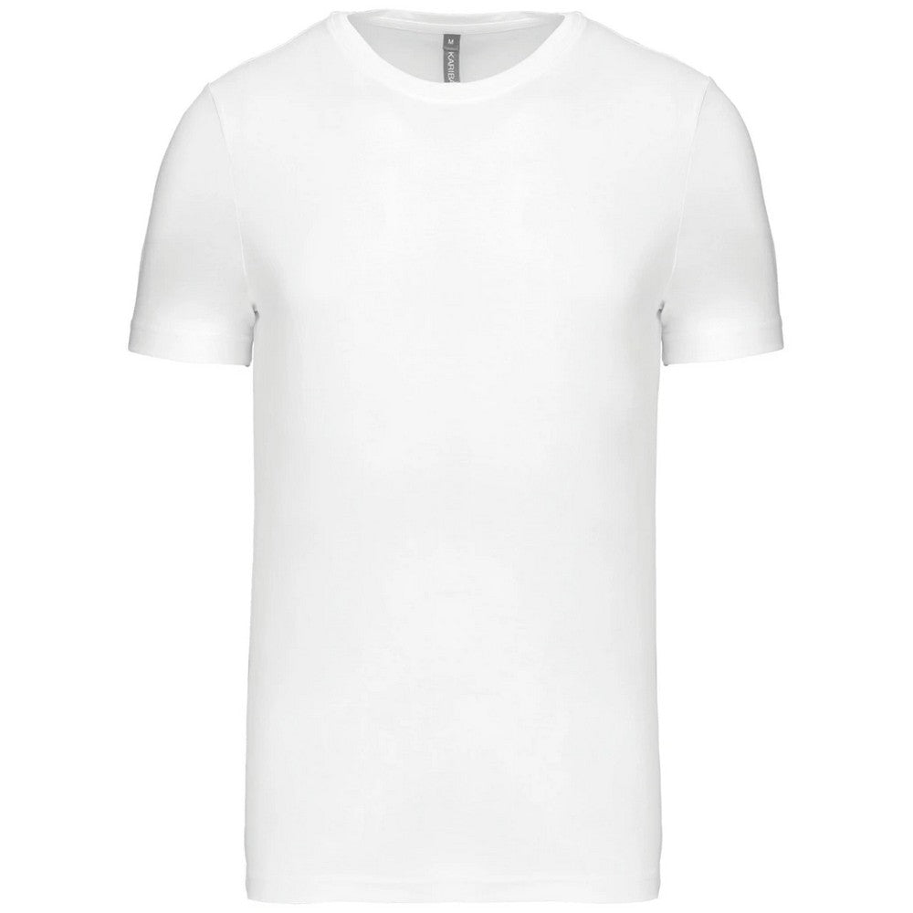 White - Front - Kariban Mens Slim Fit Short Sleeve Crew Neck T-Shirt