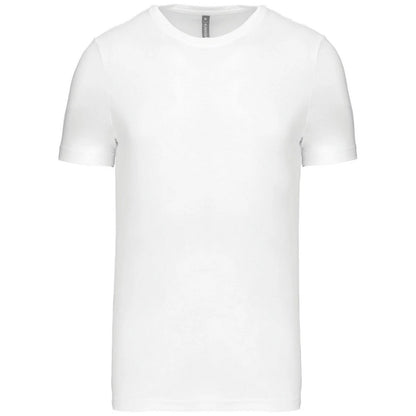 White - Front - Kariban Mens Slim Fit Short Sleeve Crew Neck T-Shirt