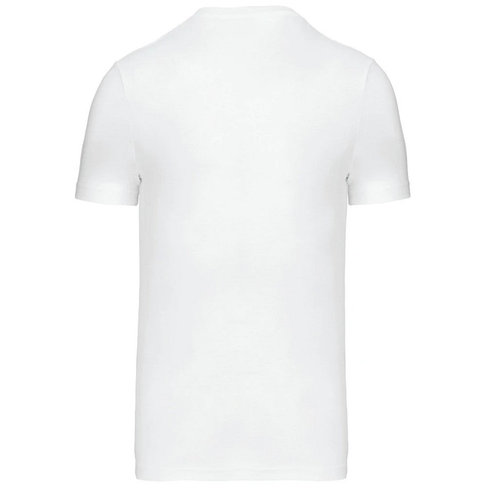 White - Back - Kariban Mens Slim Fit Short Sleeve Crew Neck T-Shirt