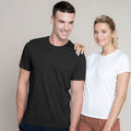 Black - Back - Kariban Mens Slim Fit Short Sleeve Crew Neck T-Shirt