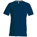 Navy - Front - Kariban Mens Slim Fit Short Sleeve Crew Neck T-Shirt