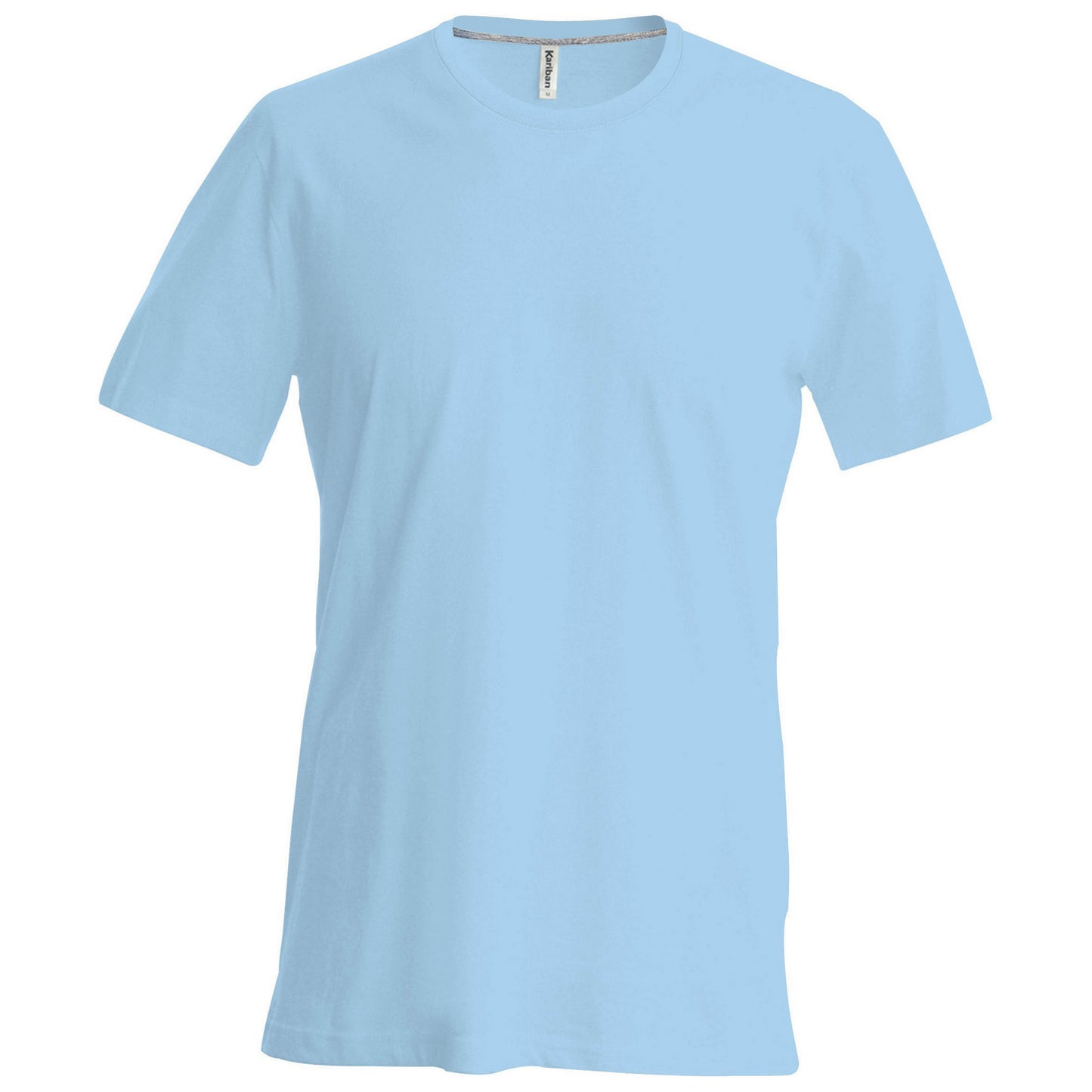 Sky Blue - Front - Kariban Mens Slim Fit Short Sleeve Crew Neck T-Shirt