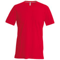 Red - Front - Kariban Mens Slim Fit Short Sleeve Crew Neck T-Shirt