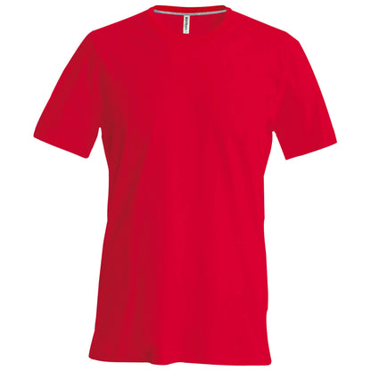 Red - Front - Kariban Mens Slim Fit Short Sleeve Crew Neck T-Shirt