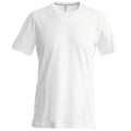 White - Front - Kariban Mens Slim Fit Short Sleeve Crew Neck T-Shirt