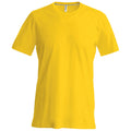 Yellow - Front - Kariban Mens Slim Fit Short Sleeve Crew Neck T-Shirt