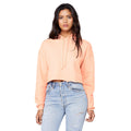 Peach - Front - Bella + Canvas Womens-Ladies Cropped Fleece Hoodie
