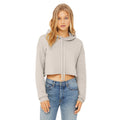 Heather Dust - Front - Bella + Canvas Womens-Ladies Cropped Fleece Hoodie