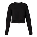 Black - Front - Bella + Canvas Womens-Ladies Cropped Crew Fleece Top