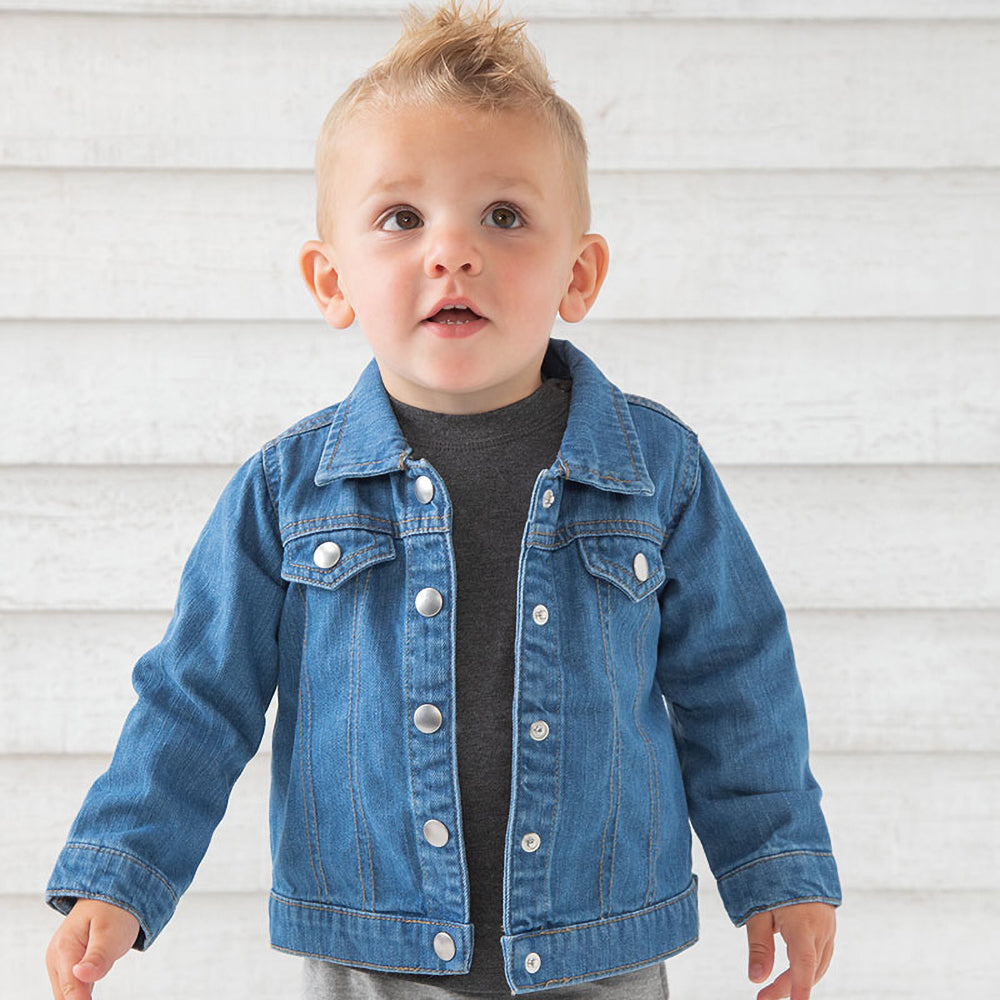 Denim - Back - Babybugz Baby Rocks Denim Jacket