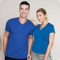 Royal Blue - Back - Kariban Mens Short Sleeve V Neck Slim Fit T-Shirt