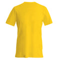 Yellow - Back - Kariban Mens Short Sleeve V Neck Slim Fit T-Shirt