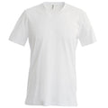 White - Front - Kariban Mens Short Sleeve V Neck Slim Fit T-Shirt