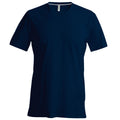 Navy - Front - Kariban Mens Short Sleeve V Neck Slim Fit T-Shirt