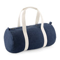 Denim Blue - Front - Bagbase Denim Barrel Bag