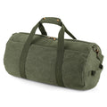 Vintage Military Green - Front - Bagbase Vintage Canvas Barrel Bag