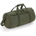 Vintage Military Green - Back - Bagbase Vintage Canvas Barrel Bag