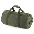 Vintage Military Green - Back - Bagbase Vintage Canvas Barrel Bag