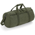 Vintage Military Green - Side - Bagbase Vintage Canvas Barrel Bag