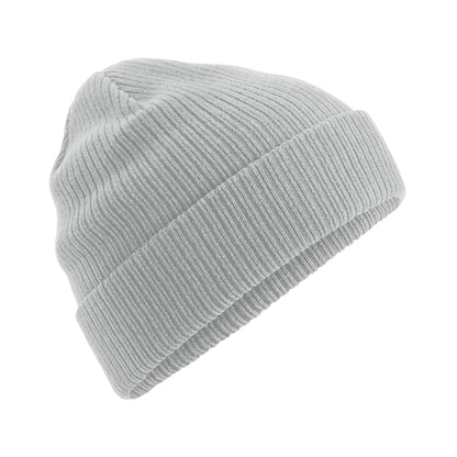 Light Grey - Front - Beechfield Organic Cotton Beanie
