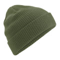 Olive Green - Front - Beechfield Organic Cotton Beanie