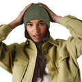 Olive Green - Side - Beechfield Organic Cotton Beanie