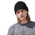 Black - Side - Beechfield Organic Cotton Beanie