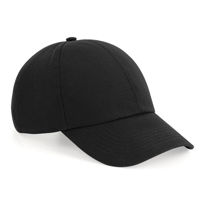 Black - Front - Beechfield Organic Cotton 6-panel Cap