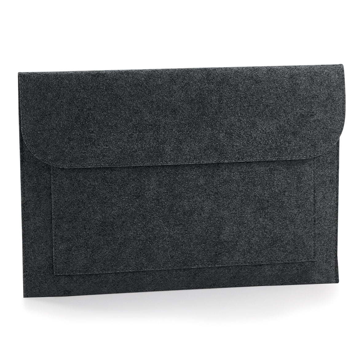 Charcoal Melange - Front - BagBase Felt Laptop-Document Slip-Sleeve