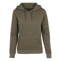 Olive - Front - Build Your Brand Womens Heavy Hoody-Sweatshirt