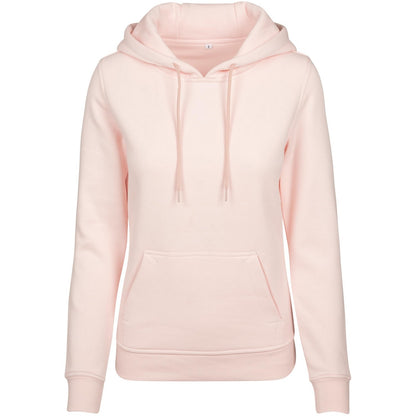 Pink - Front - Build Your Brand Womens Heavy Hoody-Sweatshirt