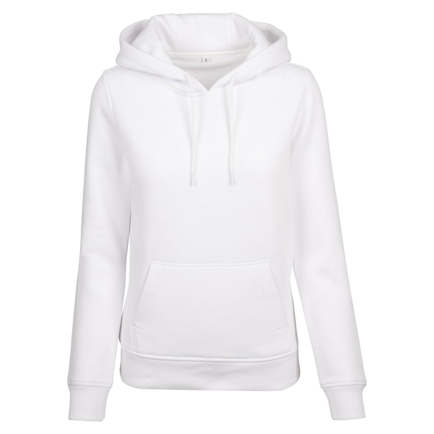White - Front - Build Your Brand Womens Heavy Hoody-Sweatshirt