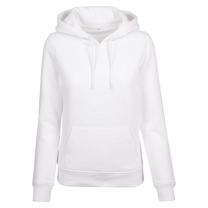 White - Front - Build Your Brand Womens Heavy Hoody-Sweatshirt