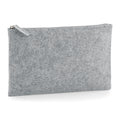 Grey Melange - Front - BagBase Felt Accessory Pouch