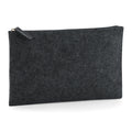 Charcoal Melange - Front - BagBase Felt Accessory Pouch