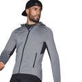 Grey Melange-Black - Side - Gamegear Mens Fashion Fit Sports Jacket