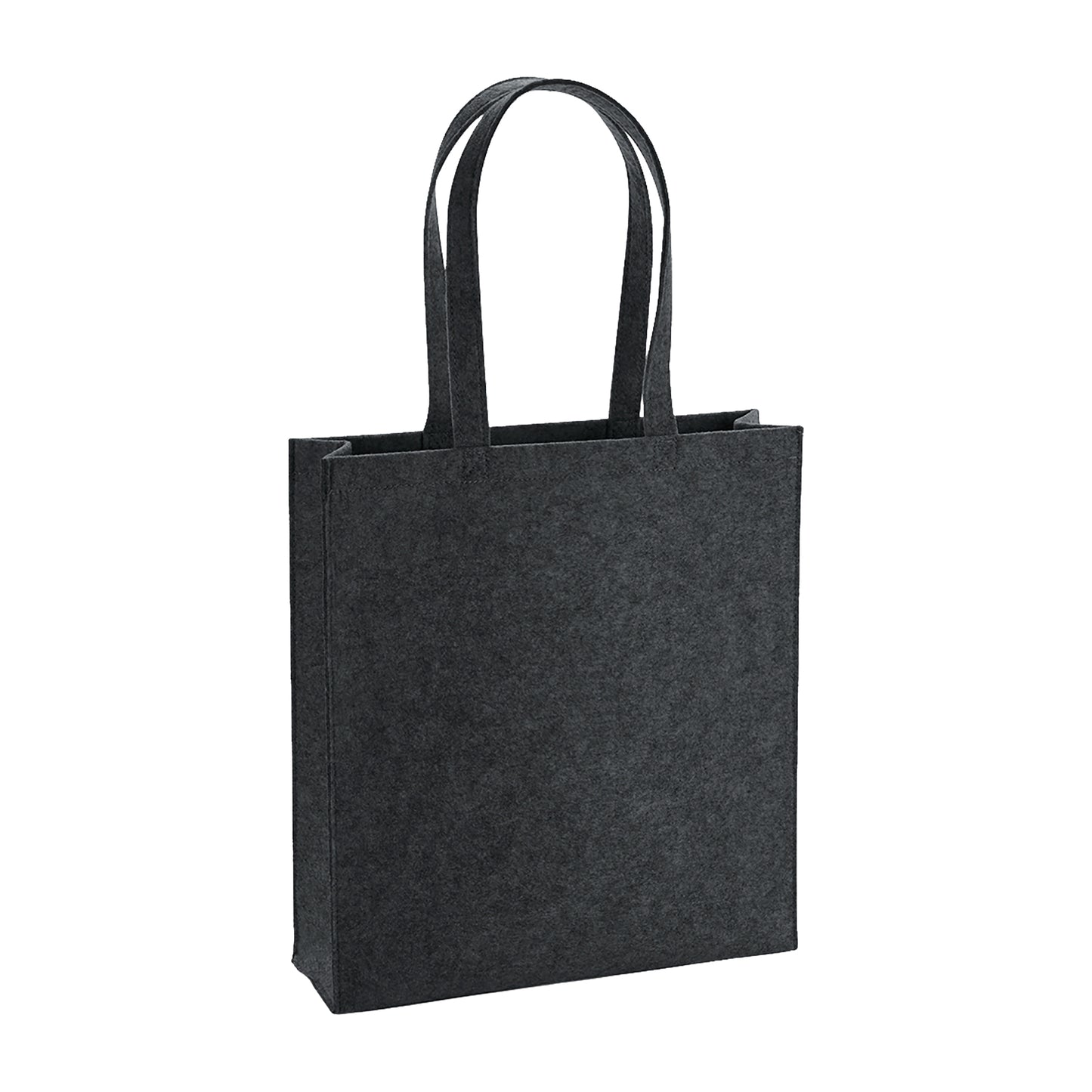Charcoal Melange - Front - BagBase Felt Tote Bag