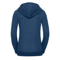Ocean Melange - Back - Russell Womens-Ladies Authentic Melange Zipped Hood Sweatshirt